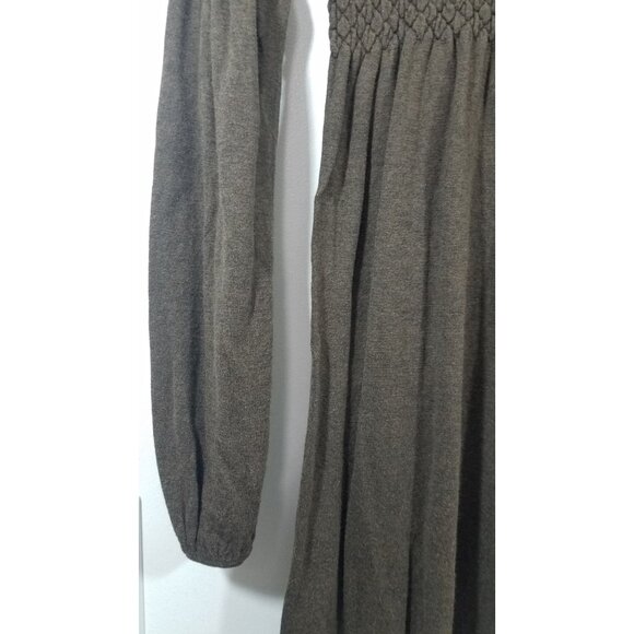 Max Studio Womens Dress Size Medium Brown Long Sleeve Sweater Knit Cotton Blend - Picture 5 of 10
